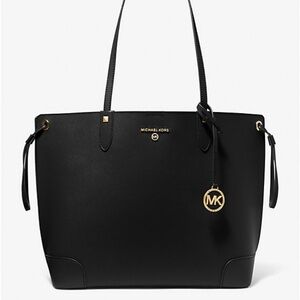 Michael Kors Black Edith Large Saffiano Leather Tote Bag